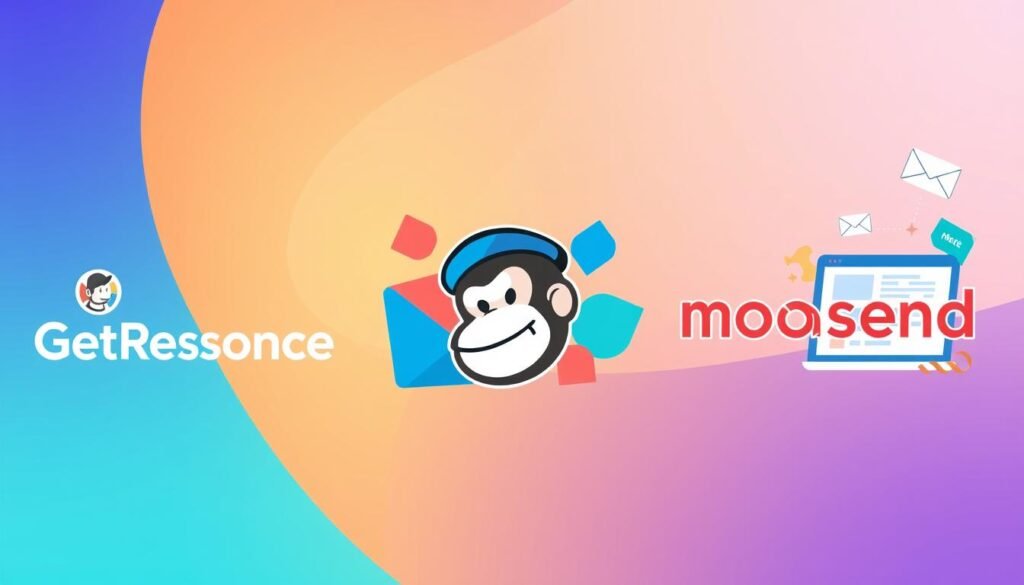 GetResponse, Mailchimp, and Moosend email marketing tools